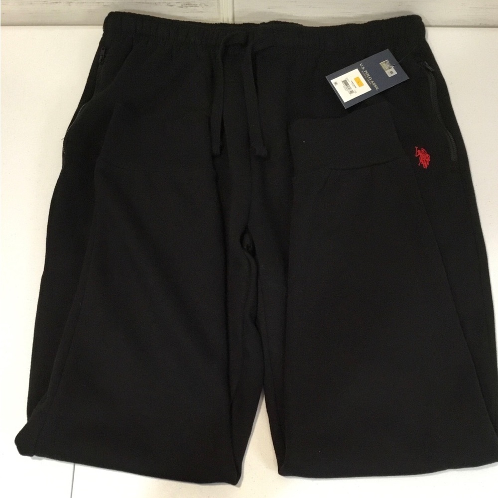 U.S. Polo Assn Fleece Full-Zip Sweatsuit 2 Pc Set Mens Large Hoodie & Pants - Picture 9 of 15